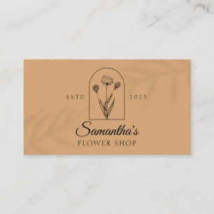 Caramel Plant Window Leaf Shadow Flower Business Card
