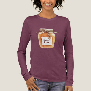 Caramel Sweet Love Jar with Pink Heart Tri-Blend Shirt