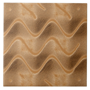 Caramel Swirl Abstract Tile