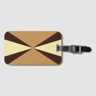 Caramel Tan Espresso Brown Vanilla Cream Retro Luggage Tag