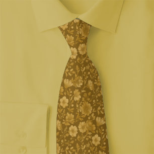 Caramel Wildflowers Tie