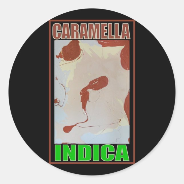 CARAMELLA INDICA CLASSIC ROUND STICKER (Front)
