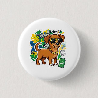 Caramelo dog brazilian 3 cm round badge