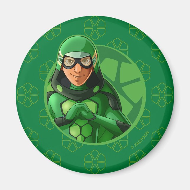 Carapace Green Badge Magnet (Front)