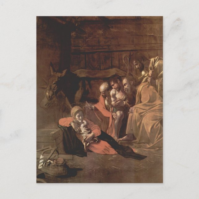 Caravaggio- Adoration of the Shepherds Postcard (Front)