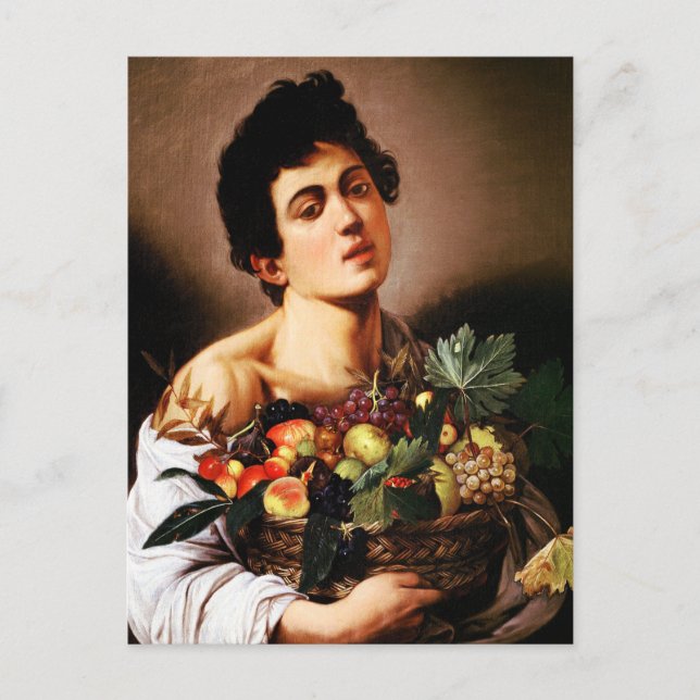 Caravaggio Boy With a Basket of Fruit Postcard (Front)