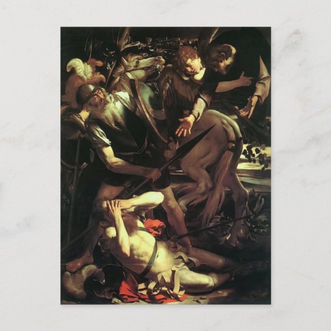Caravaggio- Conversion of Saint Paul Postcard (Front)