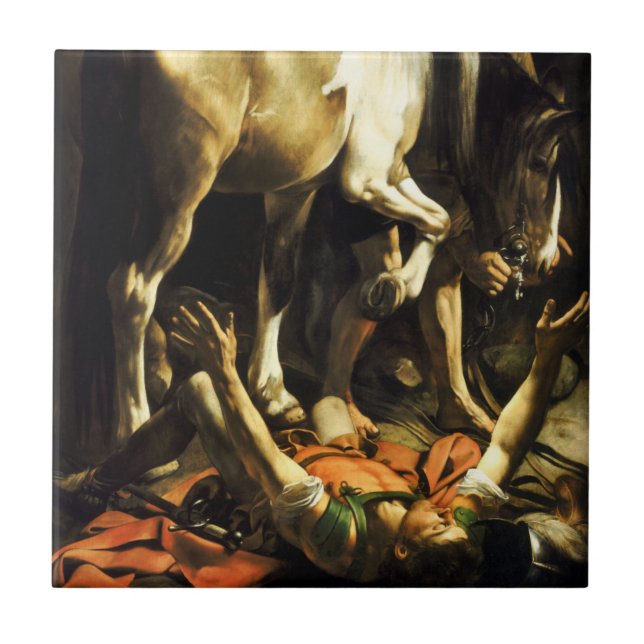 Caravaggio Conversion of St. Paul Tile (Front)