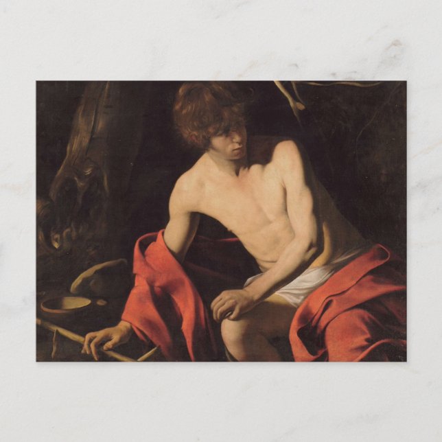 Caravaggio John in the Wilderness John the Baptist Postcard (Front)