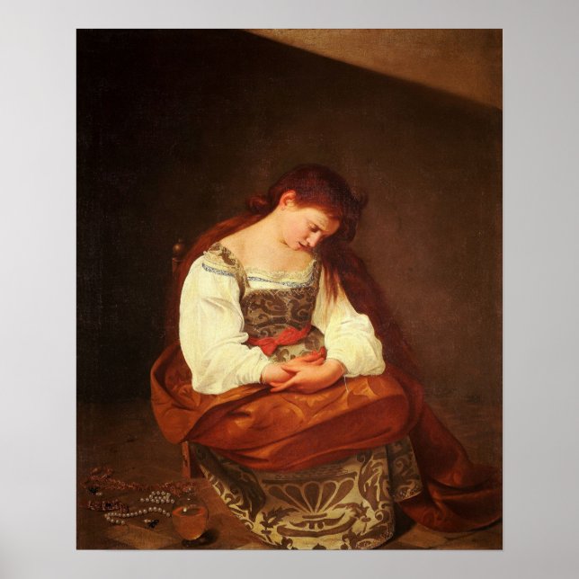 Caravaggio - Penitent Magdalene 1594 Poster (Front)