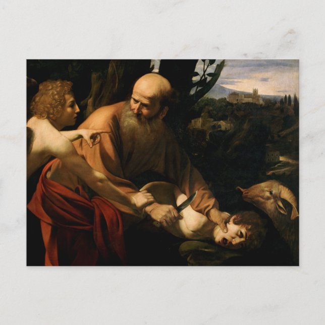 Caravaggio - Sacrifice of Isaac Postcard (Front)