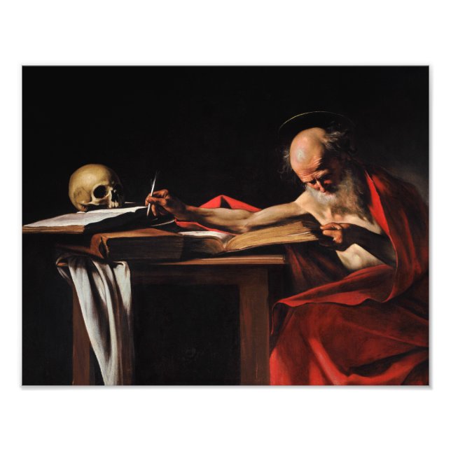 Caravaggio - Saint Jerome Writing Photo Print (Front)