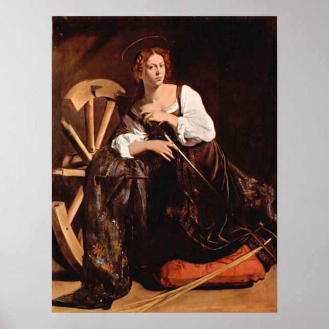 Caravaggio-St Catherine of Alexandria Poster (Front)