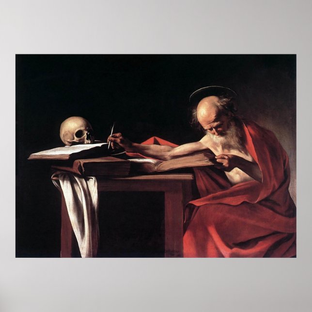 Caravaggio St Jerome Poster (Front)