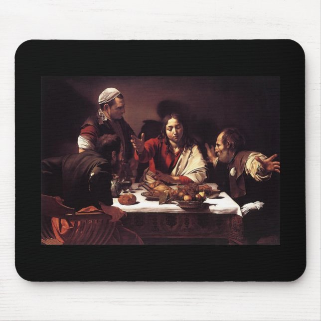 Caravaggio Supper At Emmaus Mouse Pad (Front)