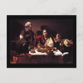 Caravaggio Supper At Emmaus Postcard