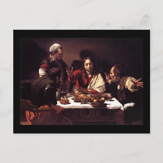 Caravaggio Supper At Emmaus Postcard (Front)