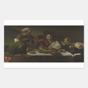 Caravaggio - Supper at Emmaus Rectangular Sticker