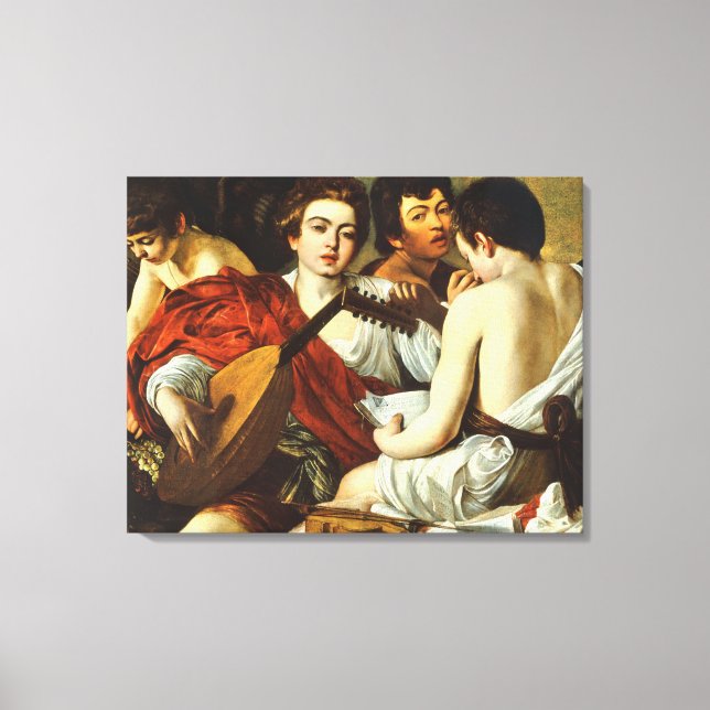 CARAVAGGIO - The musicians 1595 Canvas Print (Front)