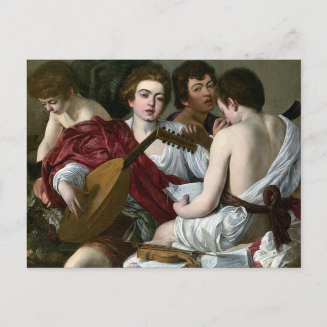 Caravaggio The Musicians Postcard (Front)