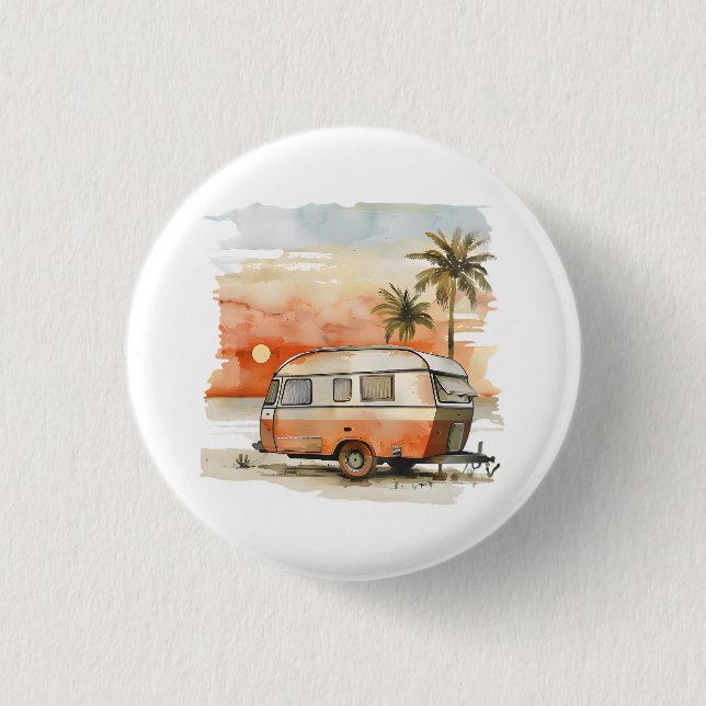 Caravan 3 Cm Round Badge (Front)