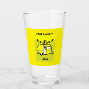 Caravan Art gifts - Love My Caravan Glass