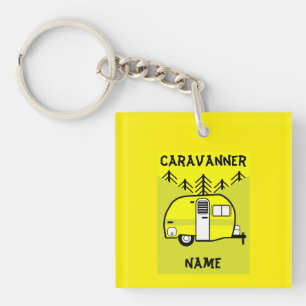 Caravan Art gifts - Love My Caravan Key Ring