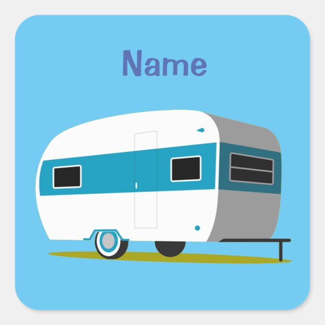 Caravan Camper RV Thunder_Cove  Square Sticker (Front)