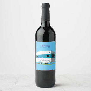 Caravan Camper RV Thunder_Cove Wine Label