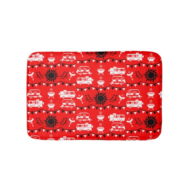 Caravan Camping Decor Bath Mat (Front)