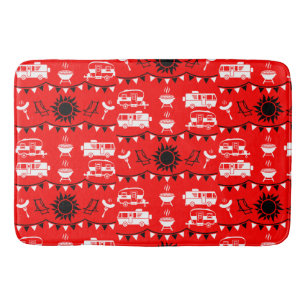 Caravan Camping Decor Bath Mat
