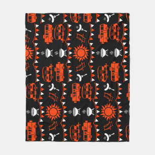 Caravan Camping Decor Fleece Blanket