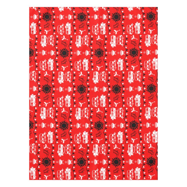 Caravan Camping Decor Tablecloth (Front)