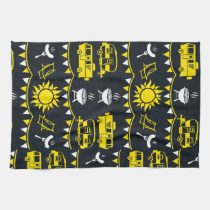 Caravan Camping Decor Tea Towel