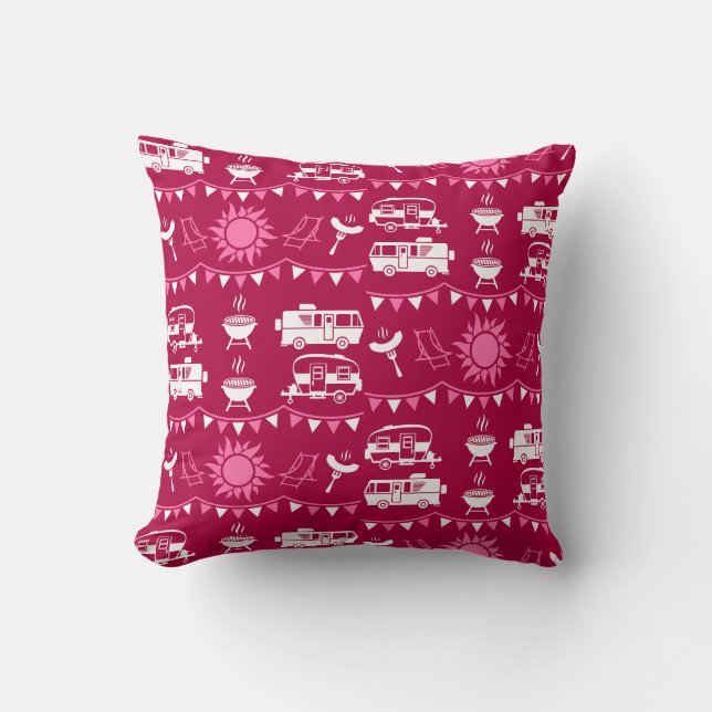 Caravan Camping Home Decor Cushion (Front)