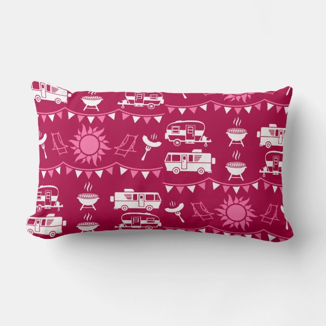 Caravan Camping Home Decor Lumbar Cushion (Front)