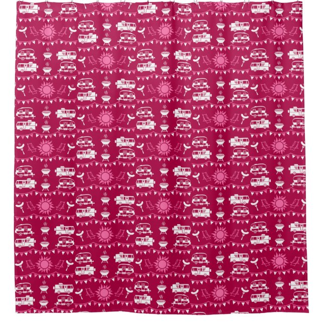 Caravan Camping Home Decor Shower Curtain (Front)
