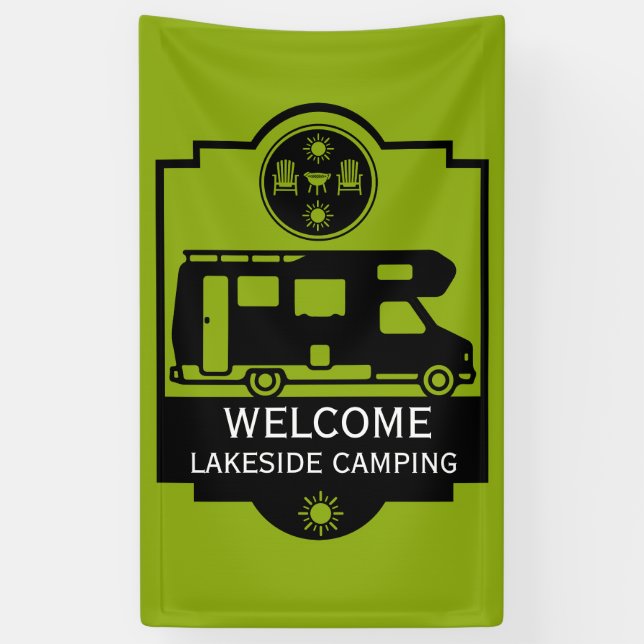 Caravan Campsite Business Banner (Vertical)