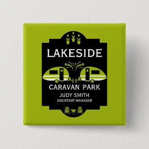 Caravan Campsite Promotion 15 Cm Square Badge