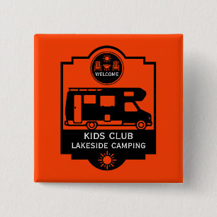 Caravan Campsite Promotion 15 Cm Square Badge