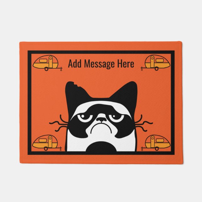 Caravan Cat Door Mat (Front)