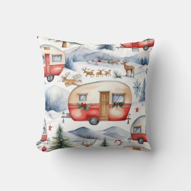 Caravan Christmas  Cushion (Front)