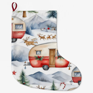 Caravan Christmas  Large Christmas Stocking