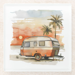 Caravan Glass Coaster
