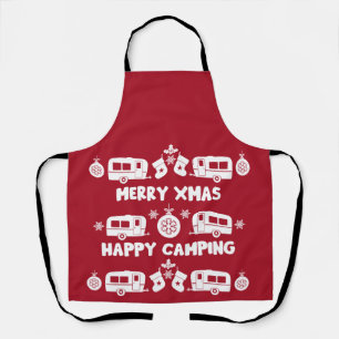 Caravan Happy Christmas Camping   Apron