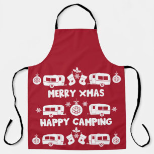 Caravan Happy Christmas Camping   Apron
