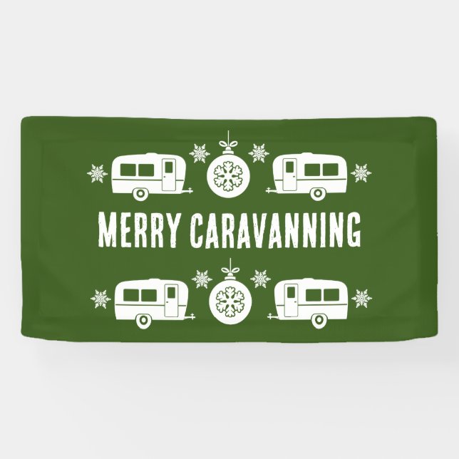 Caravan Happy Christmas Camping   Banner (Horizontal)