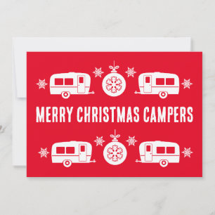 Caravan Happy Christmas Camping Holiday Card