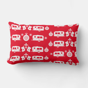 Caravan Happy Christmas Camping   Lumbar Cushion