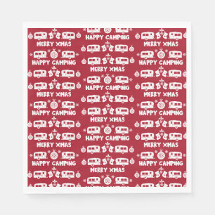 Caravan Happy Christmas Camping Napkin